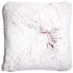 Housse de coussin imitation fourrure grise 45x45cm
