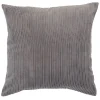 Housse de coussin imitation velours 40x40cm gris à rayures