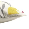 Housse de coussin imprimé floral jaune avec broderie 45x45cm