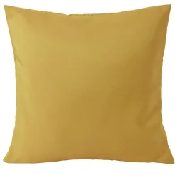 Housse de coussin polyester 40x40cm jaune
