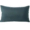 Housse de coussin polyester 30x50cm bleu