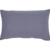 Housse de coussin rectangle gris uni