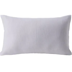 Housse de coussin 30x50cm gaze de coton blanc
