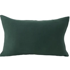 Housse de coussin 30x50cm gaze de coton vert < Gifi Sale