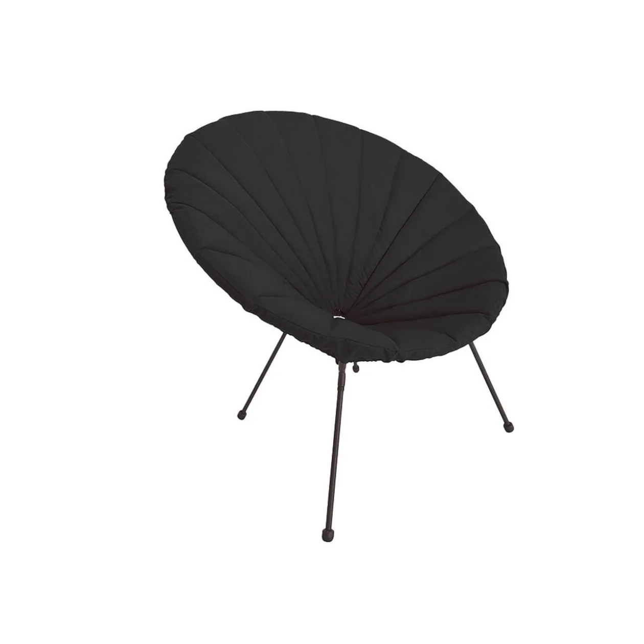 Housse de fauteuil de jardin Urban tissu déperlant - Noir - Ø85xH37 cm