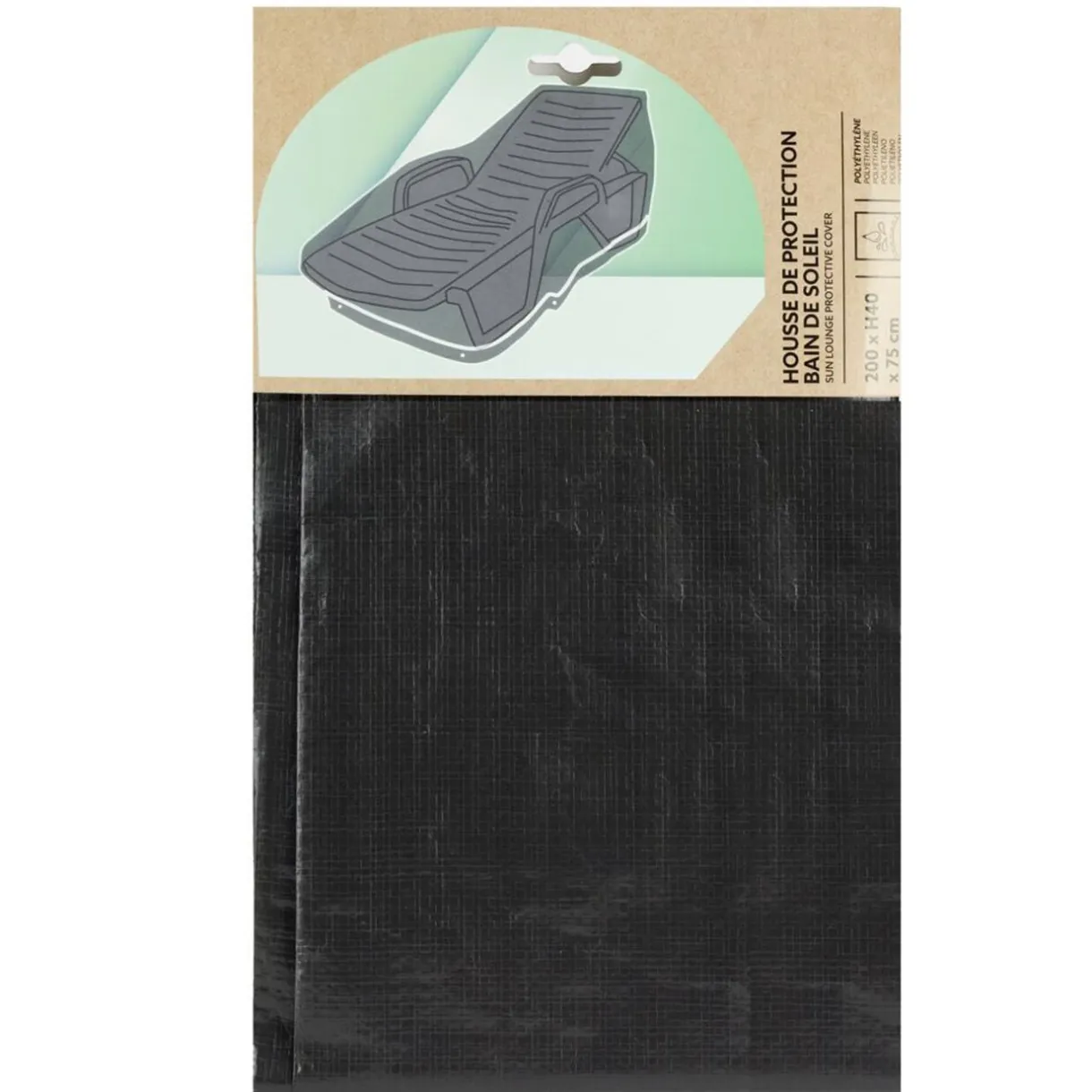 Housse de protection bain de soleil noir 200x75xH40cm < Gifi Online