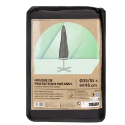 Housse de protection parasol Oxford noir 55x35xH195cm < Gifi Sale