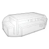 Housse de protection rectangulaire pour table de jardin