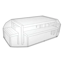 Housse de protection rectangulaire pour table de jardin