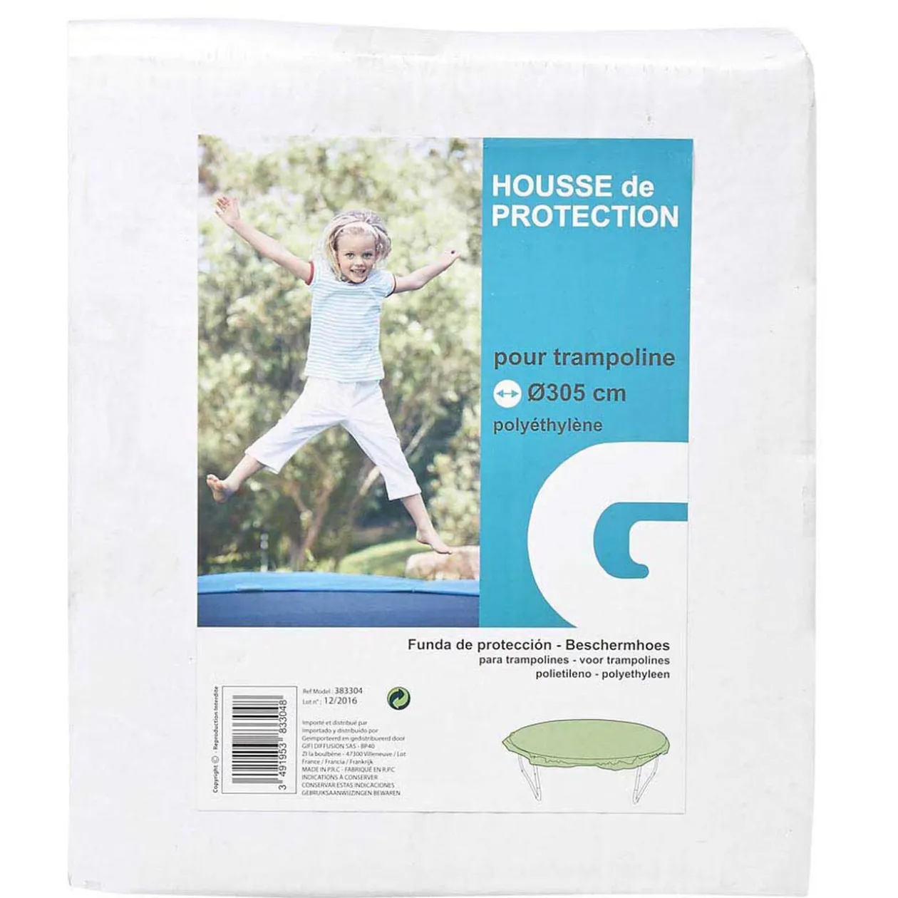 Housse protection pour trampoline Ø3,05m