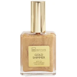 Huile pour le corps 50ml pailletée dorée dans bouteille en verre