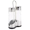 Huilier et vinaigrier en verre avec support métallique 11,5x5,5xH19,5cm < Gifi Sale