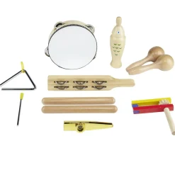 Instrument de musique enfant bois 10 pièces