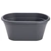 Jardinière balcon ovale plastique noir 49x29,5xH22,5cm < Gifi Outlet