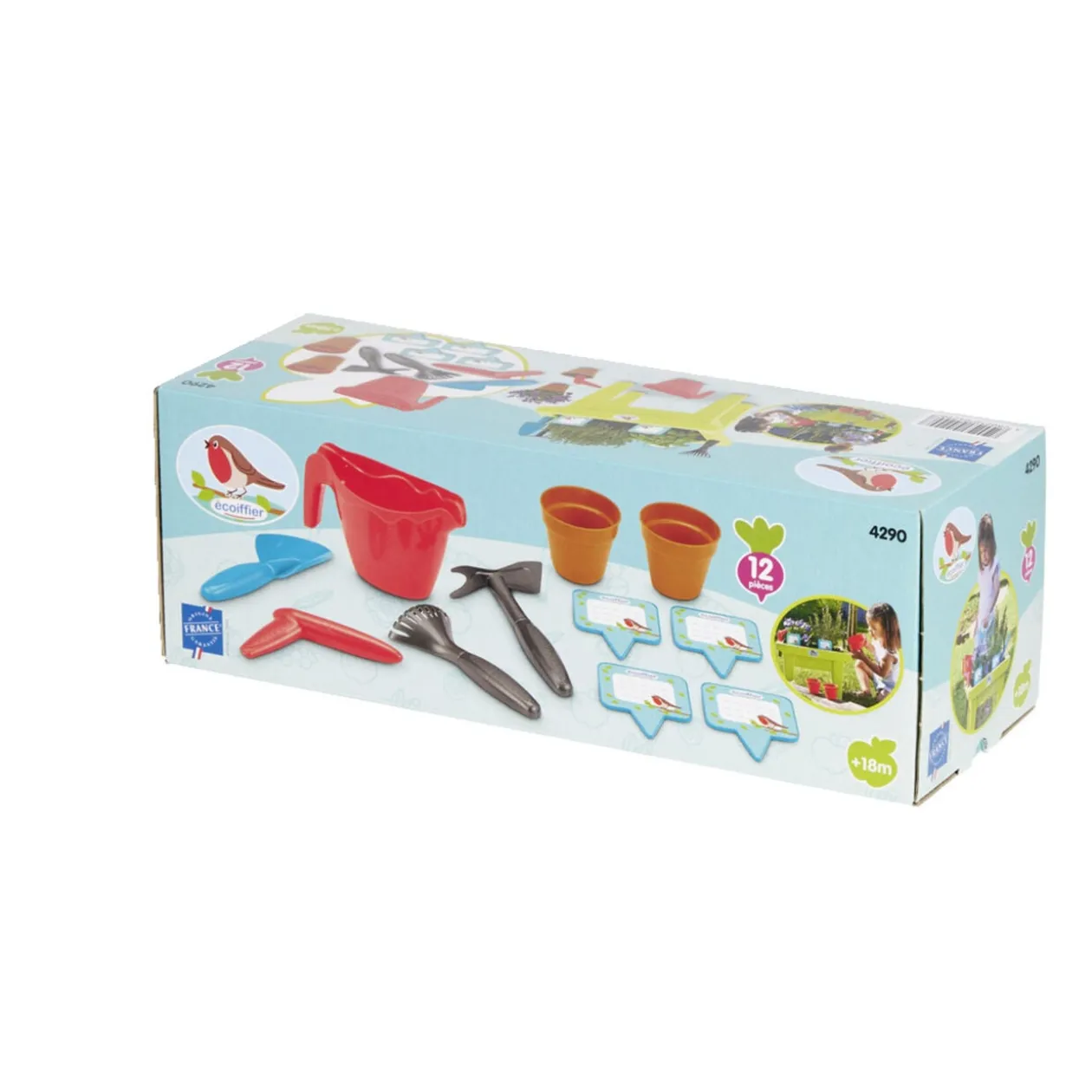 Jardinière enfant plastique avec 11 accessoires 43xH31x27cm