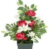 Jardinière pivoine lys gerbera artificiel < Gifi