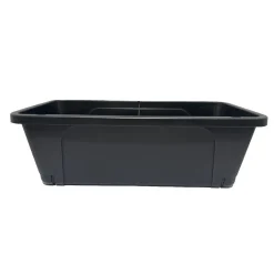 Jardinière à poser basse plastique gris anthracite 76x38xH25cm