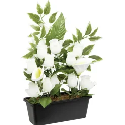 Jardinière rose+arum 20 têtes blanc < Gifi Best