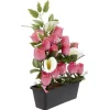 Jardinière rose/arum 20 têtes blanc et rose < Gifi Sale