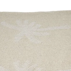 Jeté de canapé à franges polycoton motif palmier beige 125x150cm
