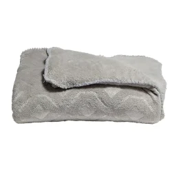 Jeté de canapé gris pailletté à l'effet fourrure < Gifi Sale
