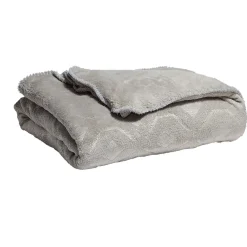 Jeté de canapé gris pailletté à l'effet fourrure < Gifi Sale