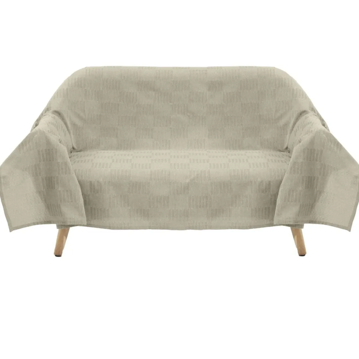Jeté de canapé tissu uni polycoton 170x250cm (3 modèles)