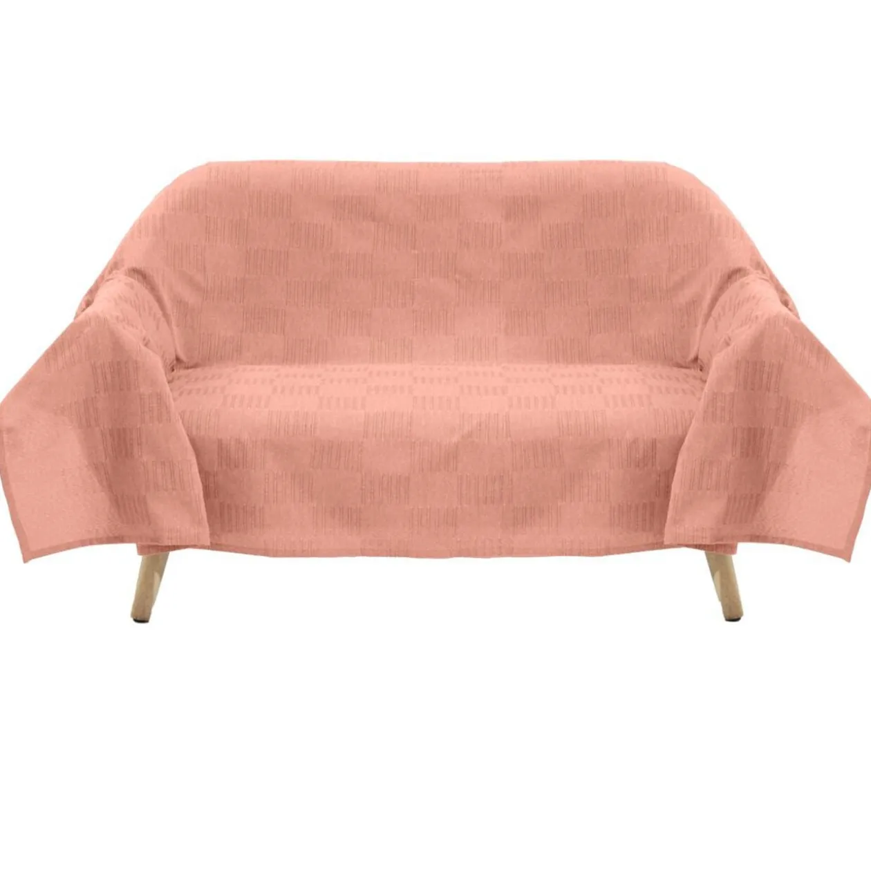 Jeté de canapé tissu uni polycoton 170x250cm (3 modèles)