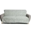 Jeté de canapé 170x250cm 100% coton motif feuille de palmier vert