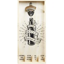 Jeu à boire décapsuleur en bois Save Water Drink Beer H40cm < Gifi New