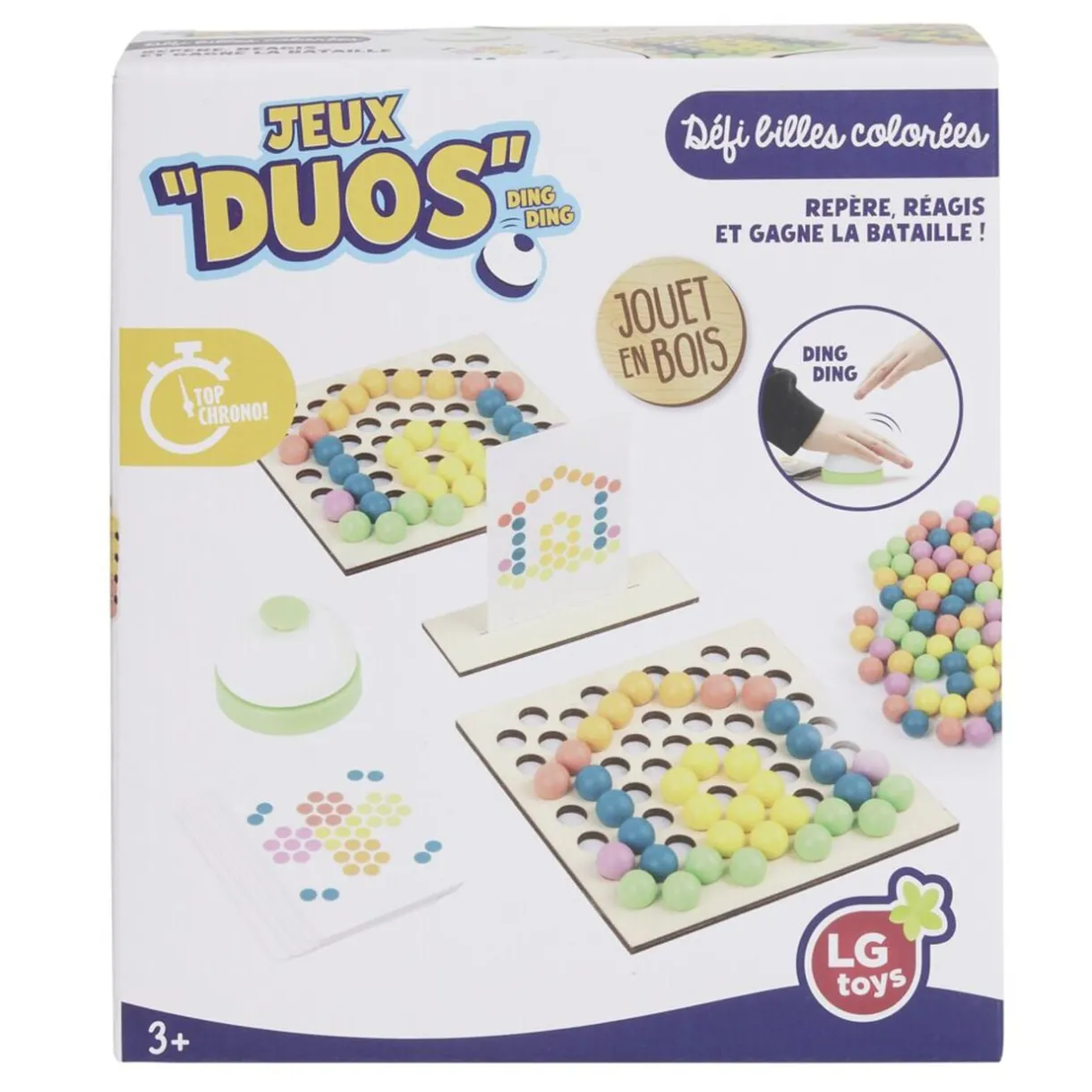 Jeu bois activité en duo défi bille construction et flèches (3 modèles) < Gifi Best