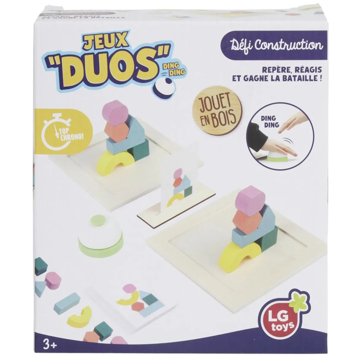 Jeu bois activité en duo défi bille construction et flèches (3 modèles) < Gifi Best
