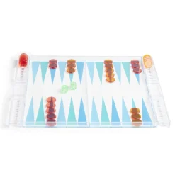 Jeu de backgammon transparent 24,8x30cm