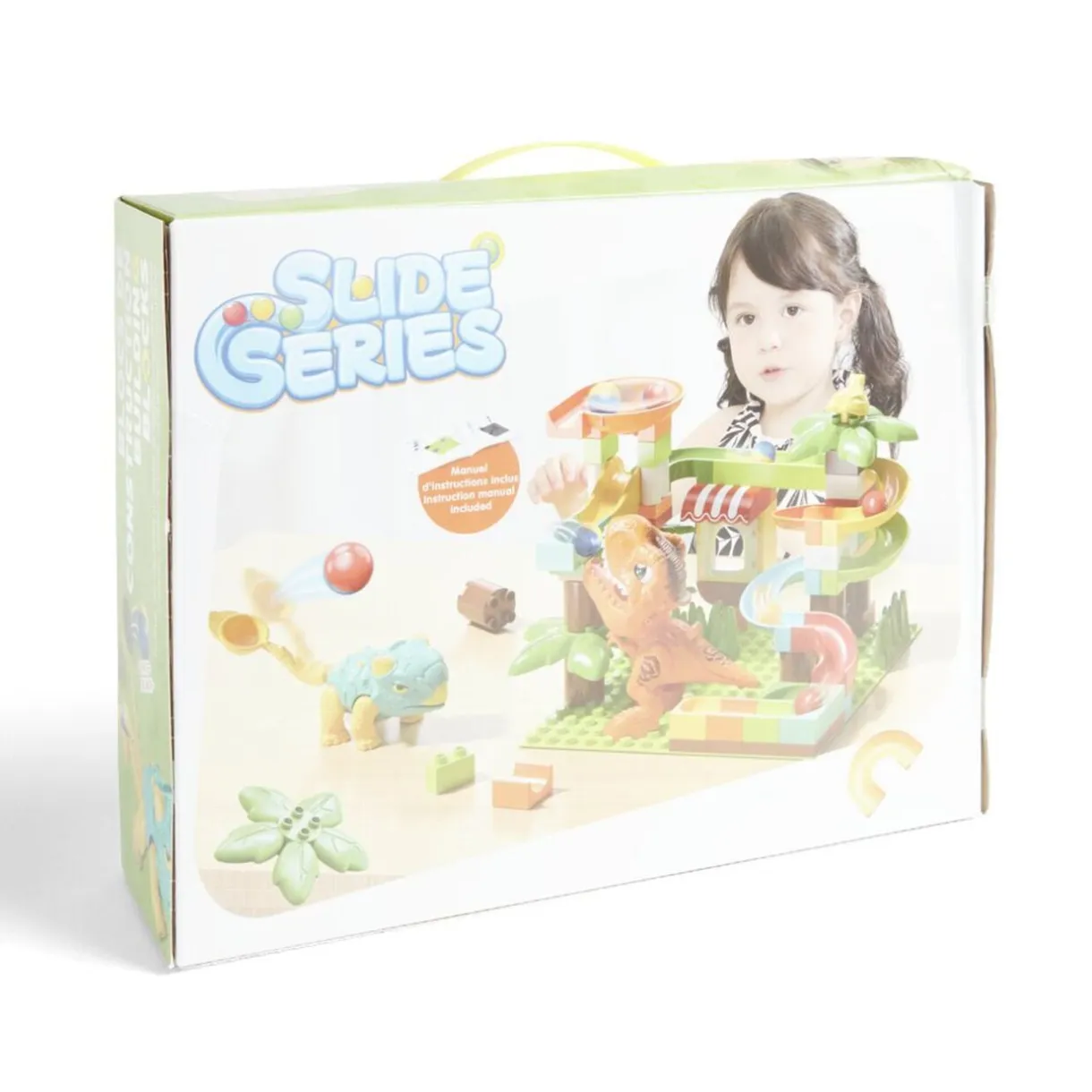 Jeu de construction bloc 78 pièces avec 2 dinosaures et billes < Gifi New