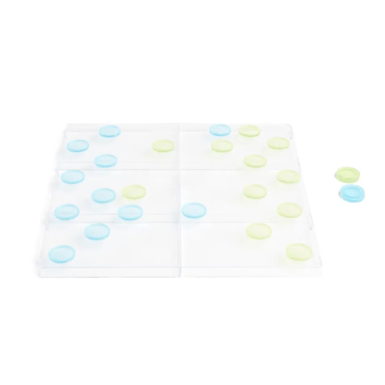 Jeu de dame transparent 25x25cm