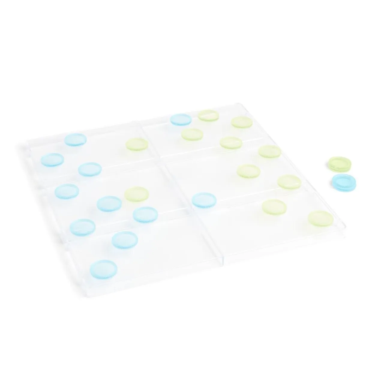 Jeu de dame transparent 25x25cm