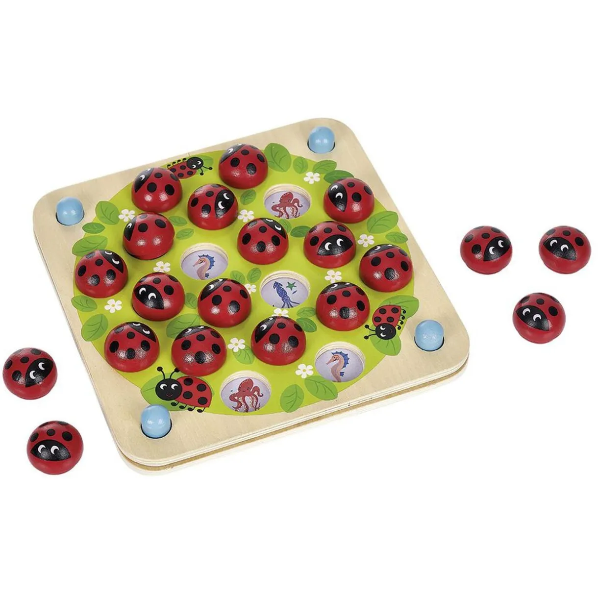 Jeu de mémoire coccinelle en bois - 27 pièces < Gifi