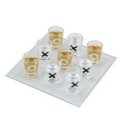 Jeu de morpion à boire avec shooters et plateau en verre 20x20cm < Gifi Discount