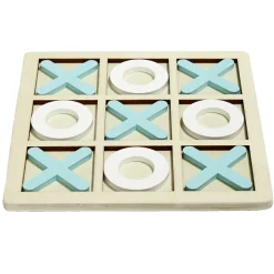 Jeu de morpion bois 14x14cm blanc/orange ou blanc/bleu < Gifi Clearance