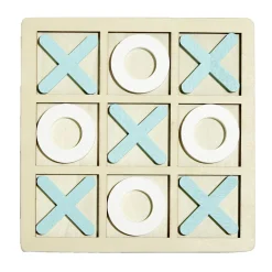 Jeu de morpion bois 14x14cm blanc/orange ou blanc/bleu < Gifi Clearance