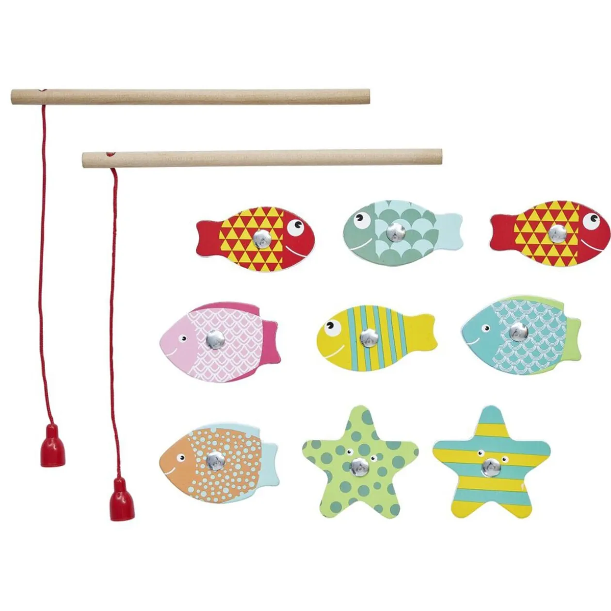 Jeu de pêche magnétique en bois