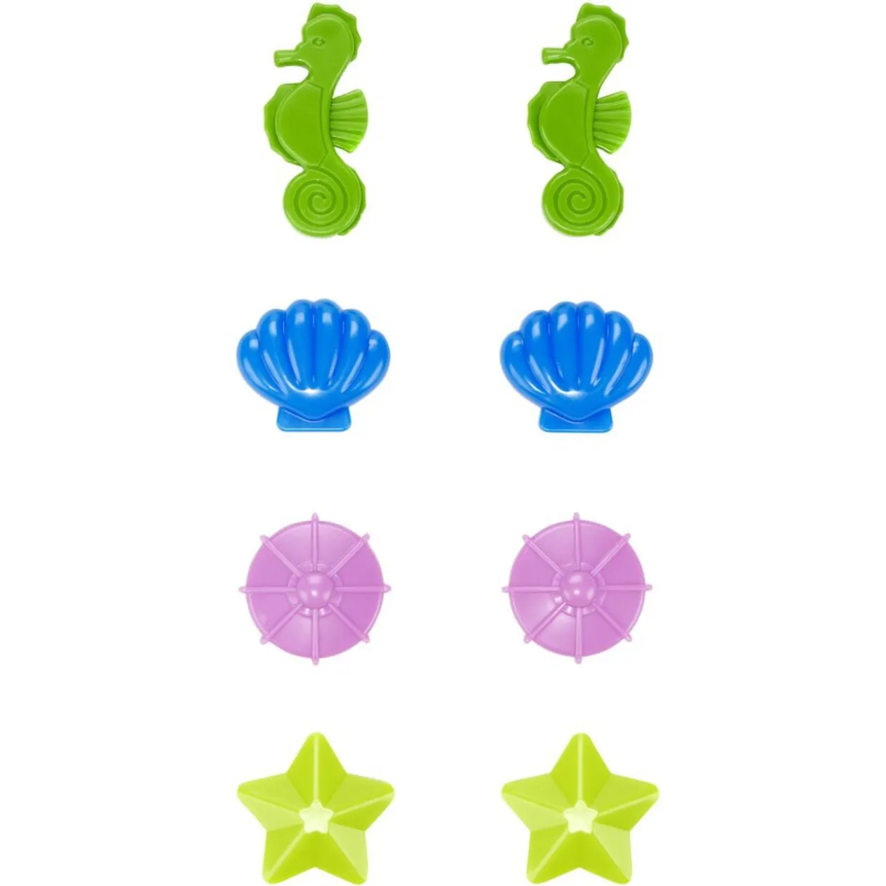 Jeu de plongée lesté en plastique forme coquillages (8 pièces)
