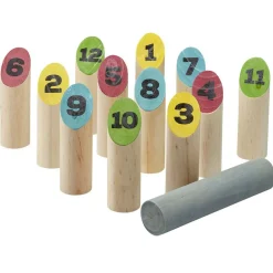 Jeu de quilles finlandaises multicolores en bois