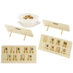 Jeu de rummy en bois 106 pièces avec sac de rangement < Gifi Online