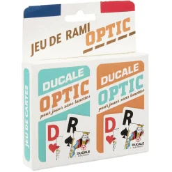 Jeu Rami Optic Ducale 54 cartes x2 pour jouer sans lunettes < Gifi Best