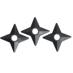 Jouet arme traditionnelle ninja étoile plastique Ø6cm (Lot de 3) < Gifi Best