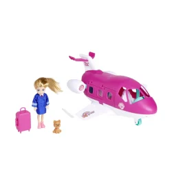 Jouet avion rose avec poupée et accessoires < Gifi New