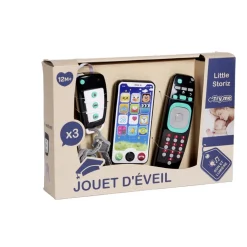 Jouet d'éveil électronique 3 pièces téléphone/télécommande/clé de voiture < Gifi Sale