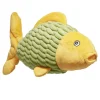 Jouet peluche pour chien poisson vert et jaune 15x25cm
