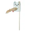 Jouet pour chat en bois avec plume et poisson L40cm < Gifi Clearance